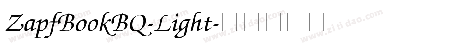 ZapfBookBQ-Light字体转换