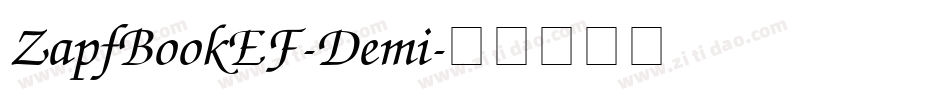 ZapfBookEF-Demi字体转换