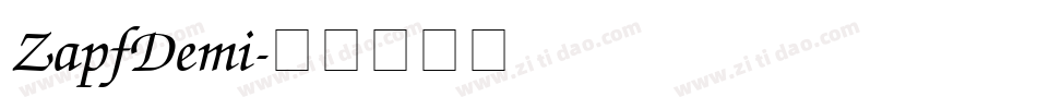 ZapfDemi字体转换