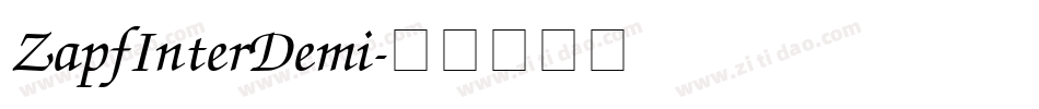 ZapfInterDemi字体转换