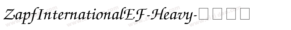 ZapfInternationalEF-Heavy字体转换