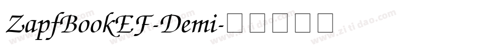 ZapfBookEF-Demi字体转换
