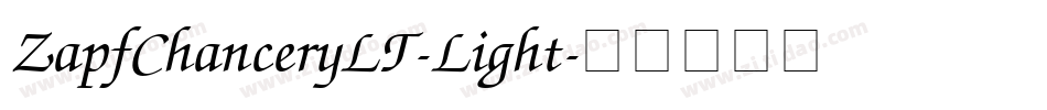 ZapfChanceryLT-Light字体转换
