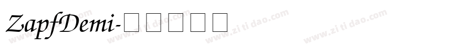 ZapfDemi字体转换