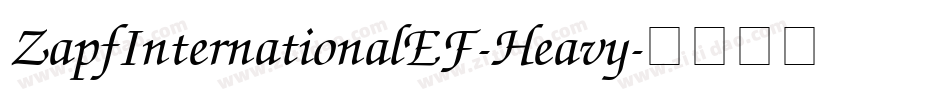 ZapfInternationalEF-Heavy字体转换