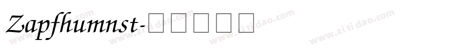 Zapfhumnst字体转换