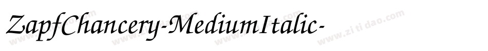 ZapfChancery-MediumItalic字体转换