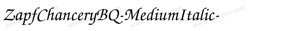 ZapfChanceryBQ-MediumItalic字体转换