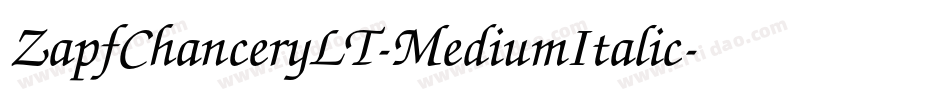 ZapfChanceryLT-MediumItalic字体转换