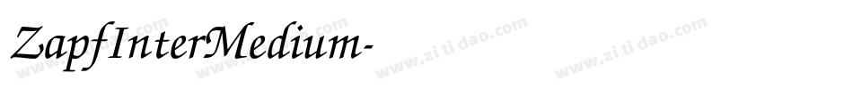 ZapfInterMedium字体转换