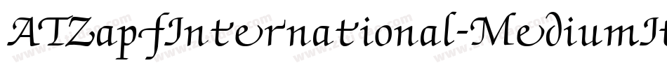 ATZapfInternational-MediumIt字体转换