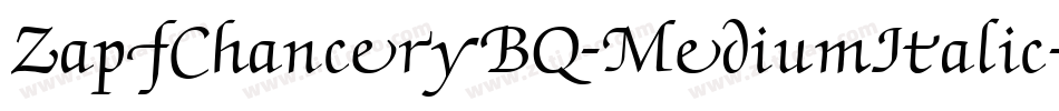 ZapfChanceryBQ-MediumItalic字体转换