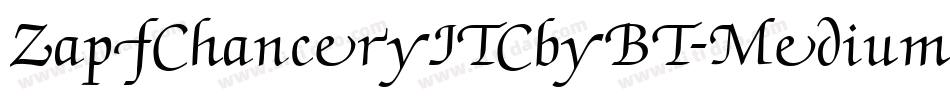 ZapfChanceryITCbyBT-MediumItal字体转换