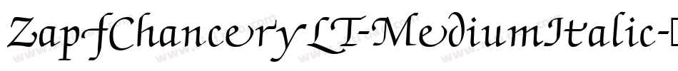 ZapfChanceryLT-MediumItalic字体转换