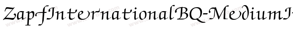 ZapfInternationalBQ-MediumItalic字体转换