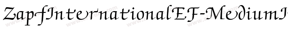 ZapfInternationalEF-MediumIta字体转换