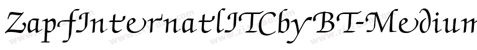 ZapfInternatlITCbyBT-MediumItal字体转换