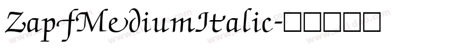 ZapfMediumItalic字体转换