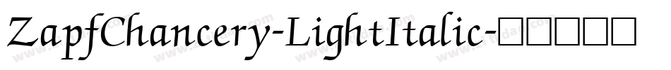 ZapfChancery-LightItalic字体转换