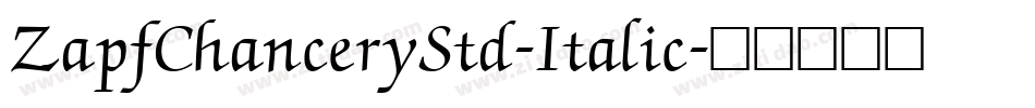 ZapfChanceryStd-Italic字体转换