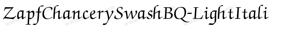 ZapfChancerySwashBQ-LightItalic字体转换