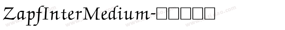 ZapfInterMedium字体转换