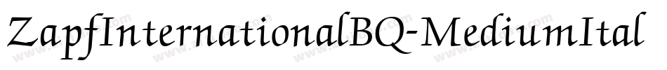 ZapfInternationalBQ-MediumItalic字体转换