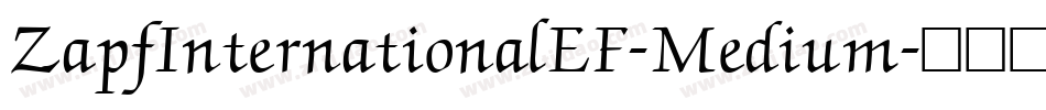 ZapfInternationalEF-Medium字体转换