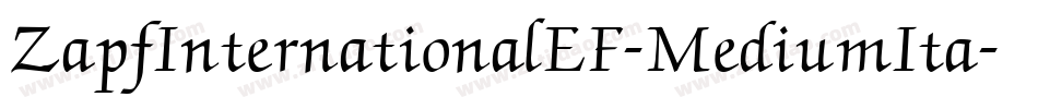 ZapfInternationalEF-MediumIta字体转换