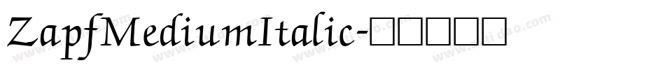 ZapfMediumItalic字体转换