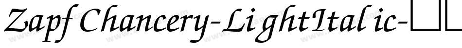 ZapfChancery-LightItalic字体转换