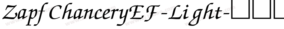 ZapfChanceryEF-Light字体转换