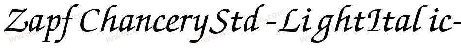 ZapfChanceryStd-LightItalic字体转换
