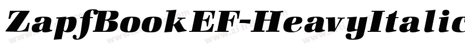 ZapfBookEF-HeavyItalic字体转换