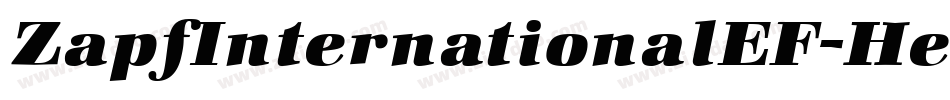 ZapfInternationalEF-HeavyIta字体转换