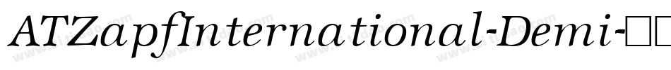 ATZapfInternational-Demi字体转换