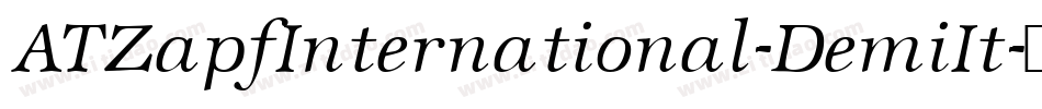 ATZapfInternational-DemiIt字体转换