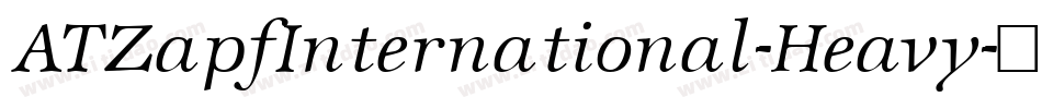 ATZapfInternational-Heavy字体转换