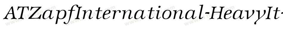 ATZapfInternational-HeavyIt字体转换