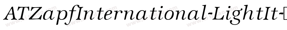 ATZapfInternational-LightIt字体转换