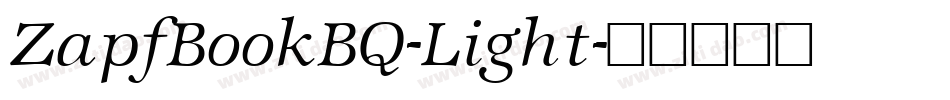 ZapfBookBQ-Light字体转换