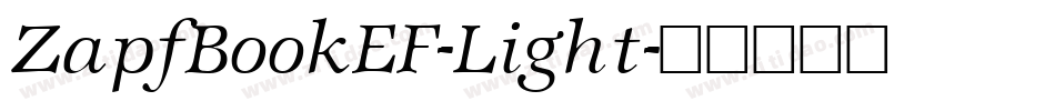 ZapfBookEF-Light字体转换