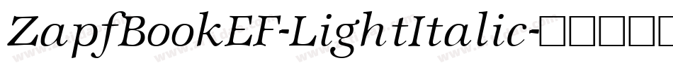 ZapfBookEF-LightItalic字体转换