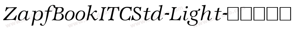 ZapfBookITCStd-Light字体转换
