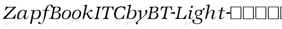 ZapfBookITCbyBT-Light字体转换