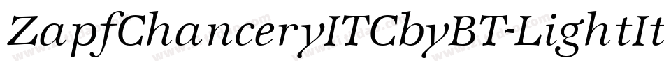 ZapfChanceryITCbyBT-LightItalic字体转换