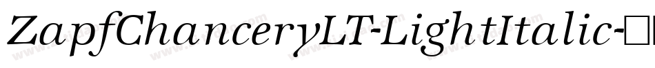 ZapfChanceryLT-LightItalic字体转换