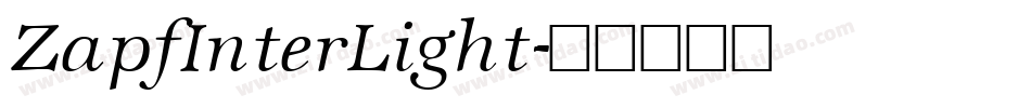 ZapfInterLight字体转换