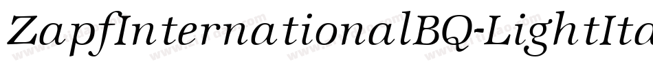 ZapfInternationalBQ-LightItalic字体转换
