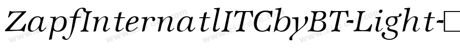 ZapfInternatlITCbyBT-Light字体转换